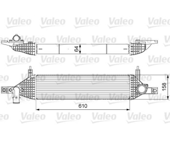 Интеркулер (охладител за въздуха на турбината) VALEO 818633 за NISSAN QASHQAI (J10, JJ10) от 2007 до 2013