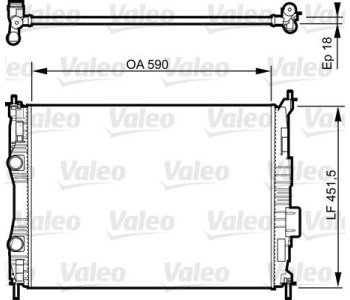 Радиатор, охлаждане на двигателя VALEO 735283 за NISSAN QASHQAI (J10, JJ10) от 2007 до 2013