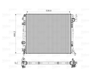 Радиатор, охлаждане на двигателя VALEO 701516 за NISSAN QASHQAI (J11, J11_) от 2013 до 2021