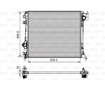 Радиатор, охлаждане на двигателя VALEO 735624 за RENAULT KADJAR (HA_, HL_) от 2015