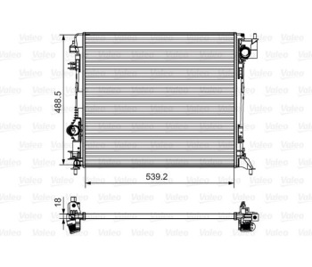 Радиатор, охлаждане на двигателя VALEO 735625 за NISSAN QASHQAI (J11, J11_) от 2013 до 2021