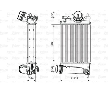 Интеркулер (охладител за въздуха на турбината) VALEO 818295 за NISSAN QASHQAI (J11, J11_) от 2013 до 2021