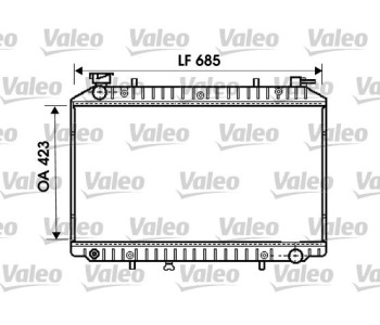 Радиатор, охлаждане на двигателя VALEO 734671 за NISSAN SERENA (C23) от 1991 до 2001