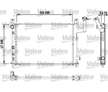 Радиатор, охлаждане на двигателя VALEO 730404 за NISSAN SUNNY II (N13) седан от 1986 до 1991