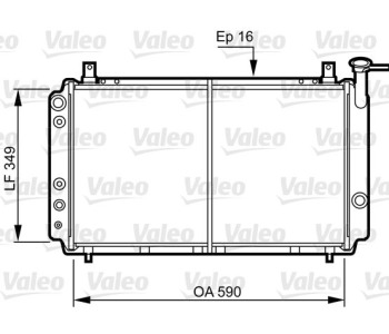 Радиатор, охлаждане на двигателя VALEO 731082 за NISSAN SUNNY II (B12) купе от 1986 до 1991