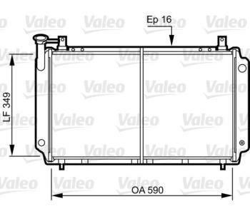 Радиатор, охлаждане на двигателя VALEO 731083 за NISSAN SUNNY II (B12) купе от 1986 до 1991