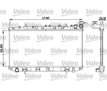 Радиатор, охлаждане на двигателя VALEO 731670 за NISSAN SUNNY III (Y10) товарен от 1990 до 2000