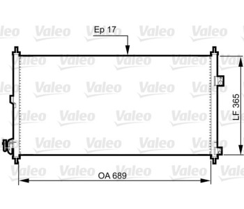 Кондензатор, климатизация VALEO 814331 за NISSAN X-TRAIL (T30) от 2001 до 2007