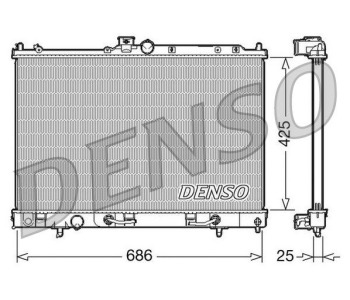 Радиатор, охлаждане на двигателя DENSO DRM46004 за NISSAN X-TRAIL (T30) от 2001 до 2007