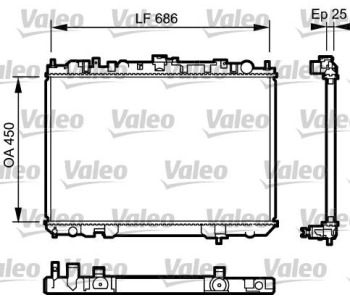 Радиатор, охлаждане на двигателя VALEO 735081 за NISSAN X-TRAIL (T30) от 2001 до 2007