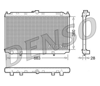 Радиатор, охлаждане на двигателя DENSO DRM46039 за NISSAN X-TRAIL (T30) от 2001 до 2007