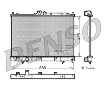 Радиатор, охлаждане на двигателя DENSO DRM46008 за NISSAN X-TRAIL (T30) от 2001 до 2007
