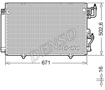 Кондензатор, климатизация DENSO DCN46001 за NISSAN X-TRAIL (T31) от 2007 до 2013