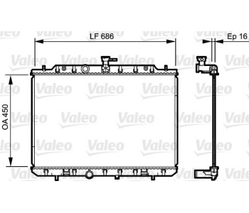 Радиатор, охлаждане на двигателя VALEO 735205 за NISSAN X-TRAIL (T31) от 2007 до 2013