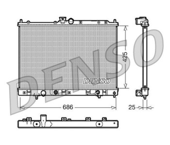 Радиатор, охлаждане на двигателя DENSO DRM46007 за NISSAN X-TRAIL (T31) от 2007 до 2013