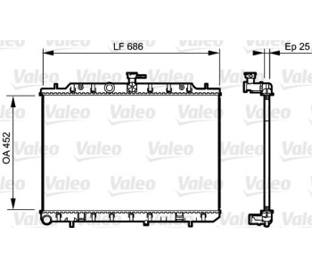 Радиатор, охлаждане на двигателя VALEO 735206 за NISSAN X-TRAIL (T31) от 2007 до 2013
