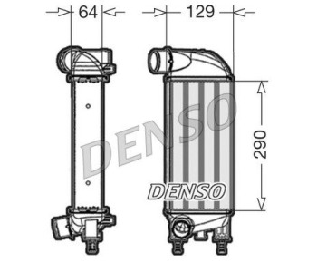 Интеркулер (охладител за въздуха на турбината) DENSO DIT20004
