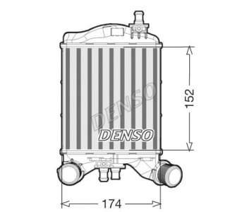 Интеркулер (охладител за въздуха на турбината) DENSO DIT20005 за OPEL CORSA E (X15) от 2014