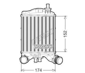 Интеркулер (охладител за въздуха на турбината) DENSO DIT20005 за OPEL ADAM от 2012