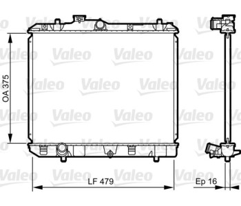 Радиатор, охлаждане на двигателя VALEO 735383 за OPEL AGILA (B) (H08) от 2008