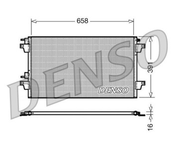 Кондензатор, климатизация DENSO DCN23023 за OPEL MOVANO (J9) пътнически от 1998 до 2010