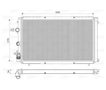 Радиатор, охлаждане на двигателя VALEO 732940 за OPEL ARENA (TB, TF) товарен от 1998 до 2001