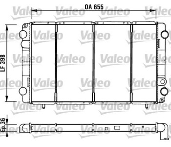 Радиатор, охлаждане на двигателя VALEO 730944 за OPEL ARENA (TB, TF) товарен от 1998 до 2001