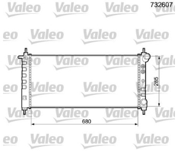 Радиатор, охлаждане на двигателя VALEO 732607 за OPEL CORSA B (S93) хечбек от 1993 до 2002