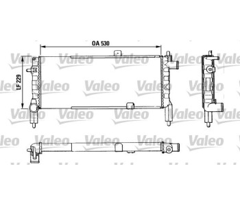 Радиатор, охлаждане на двигателя VALEO 883920 за OPEL ASCONA C (81_, 86_, 87_, 88_) седан от 1981 до 1988