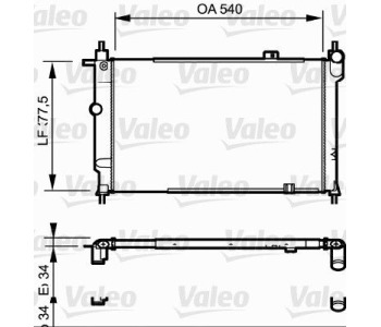 Радиатор, охлаждане на двигателя VALEO 730993 за OPEL ASTRA F (55_) товарен от 1991 до 1999