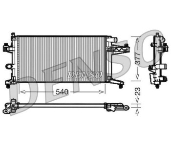 Радиатор, охлаждане на двигателя DENSO DRM20084 за OPEL ZAFIRA A (F75_) от 1999 до 2005