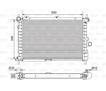 Радиатор, охлаждане на двигателя VALEO 701653 за OPEL KADETT E (T85) седан от 1984 до 1993