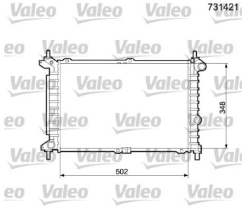 Радиатор, охлаждане на двигателя VALEO 731421 за OPEL ASTRA F (56_, 57_) седан от 1995 до 1998