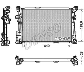 Радиатор, охлаждане на двигателя DENSO DRM20017 за OPEL ASTRA G (F35_) комби от 1998 до 2009