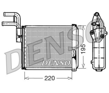 Топлообменник, отопление на вътрешното пространство DENSO DRR20003 за OPEL ASTRA G (F69_) седан от 1998 до 2009
