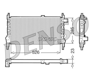 Радиатор, охлаждане на двигателя DENSO DRM20081 за OPEL ASTRA G (F48_, F08_) хечбек от 1998 до 2009