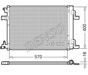 Кондензатор, климатизация DENSO DCN20007 за OPEL ASTRA G (F67) кабриолет от 2001 до 2005