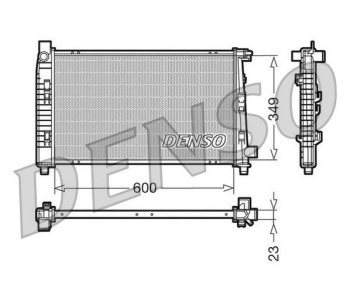 Радиатор, охлаждане на двигателя DENSO DRM20018 за OPEL ASTRA G (F48_, F08_) хечбек от 1998 до 2009