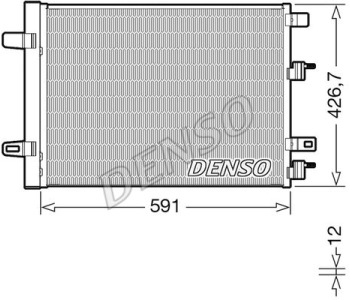 Кондензатор, климатизация DENSO DCN20006 за OPEL ASTRA G (F69_) седан от 1998 до 2009