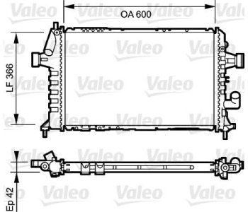 Радиатор, охлаждане на двигателя VALEO 734322 за OPEL ASTRA G (F69_) седан от 1998 до 2009