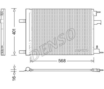 Кондензатор, климатизация DENSO DCN20012 за OPEL ASTRA G (F48_, F08_) хечбек от 1998 до 2009