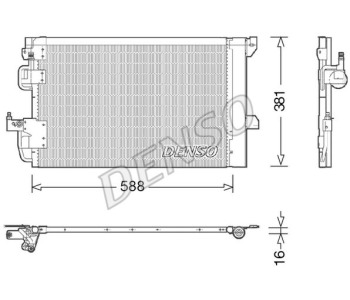 Кондензатор, климатизация DENSO DCN20011 за OPEL ZAFIRA B (A05) от 2005 до 2015