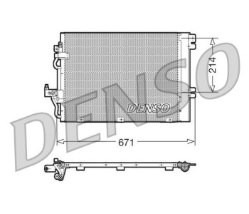 Кондензатор, климатизация DENSO DCN20013 за OPEL ASTRA H (L67) кабриолет от 2005 до 2010