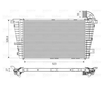 Интеркулер (охладител за въздуха на турбината) VALEO 818614 за OPEL ASTRA H (L35) комби от 2004 до 2014