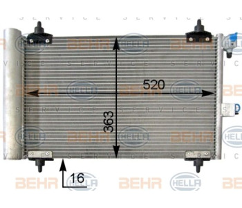 Кондензатор, климатизация HELLA 8FC 351 301-761 за OPEL ZAFIRA B (A05) Van от 2005 до 2015