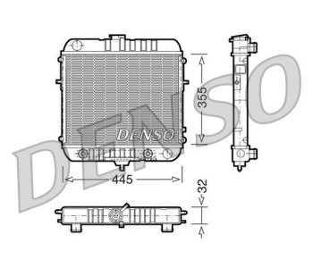 Радиатор, охлаждане на двигателя DENSO DRM20101 за OPEL ASTRA J (P10) хечбек от 2009 до 2015