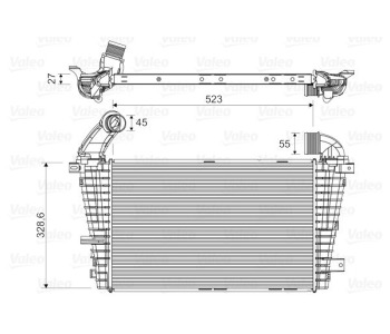 Интеркулер (охладител за въздуха на турбината) VALEO 818328 за OPEL ASTRA H GTC (L08) от 2005 до 2010