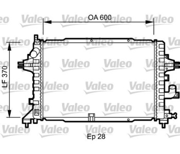 Радиатор, охлаждане на двигателя VALEO 735080 за OPEL ASTRA H (L69) седан от 2007 до 2014