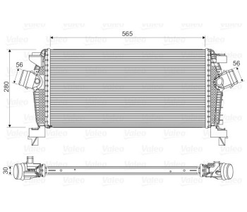Интеркулер (охладител за въздуха на турбината) VALEO 818565 за OPEL ASTRA J седан от 2012 до 2015