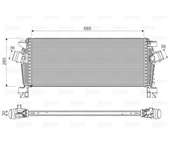 Интеркулер (охладител за въздуха на турбината) VALEO 818566 за OPEL ASTRA J комби от 2010 до 2015